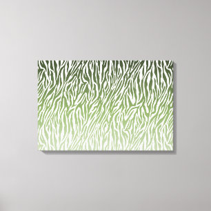 Toile Ombre d'impression Wild Green Zebra
