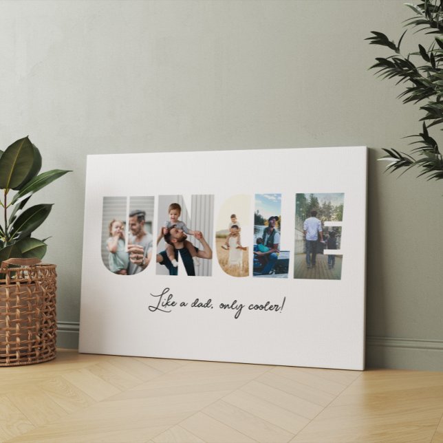 Toile Oncle Photo Collage 5 images Collage (Créateur téléchargé)