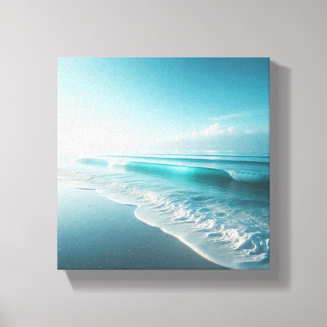 Toile Ondulations de sable blanc époustouflantes sur une (Recto)