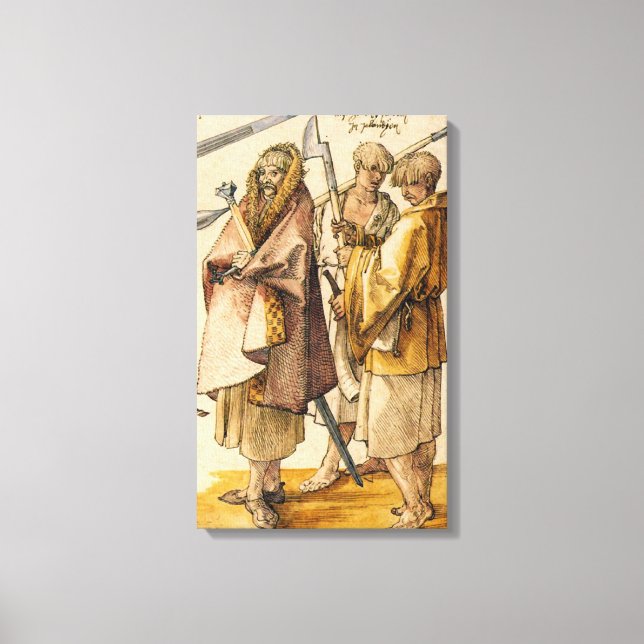 Toile One Gallòglach et Two Kerns - Albrecht Dürer (Recto)