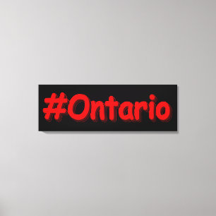 Toile "#Ontario" Joli design. Commandez dès maintenant