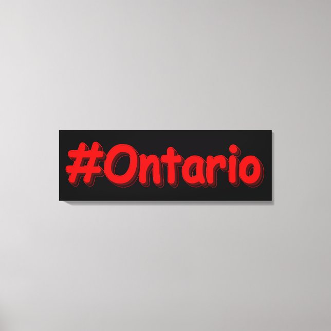 Toile "#Ontario" Joli design. Commandez dès maintenant  (Recto)