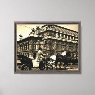 Toile Opéra Staatsoper de Vienne en Fiacre d'époque Autr
