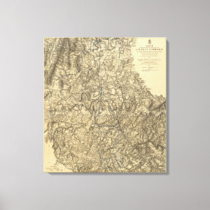 Toile Opérations militaires de la campagne d'Atlanta