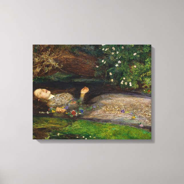 Toile Ophélie, ch. 1852 par Sir John Everett Millais (Recto)