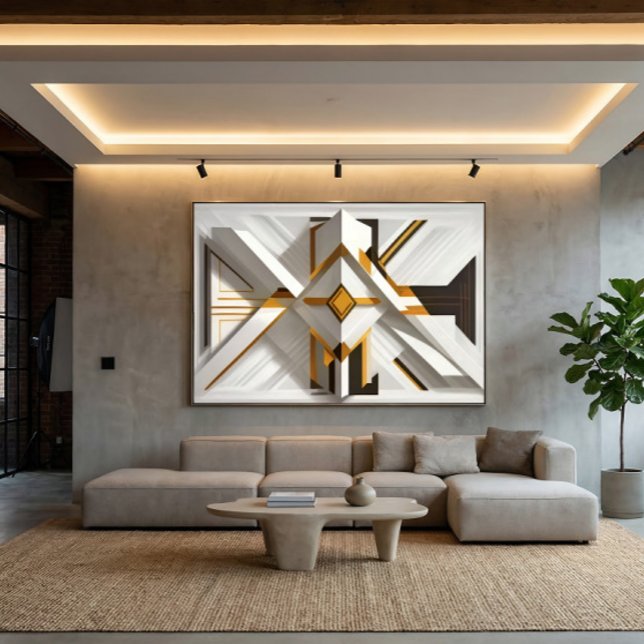 Toile Opulence Géométrique (Créateur téléchargé)