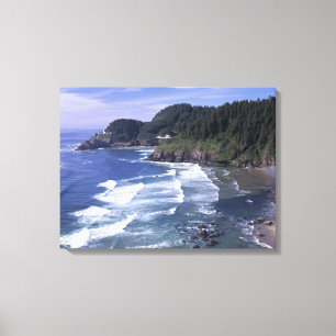 Toile OR, côte de l'Oregon, phare de Heceta Head, sur