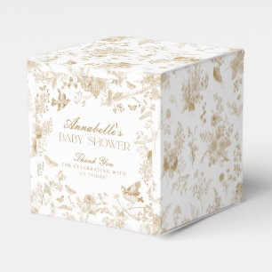 Toile Or De Jouy Baby shower Floral Ballotins
