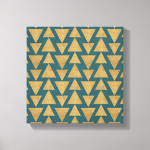 Toile Or extérieur d'étape de Geo et motif turquoise