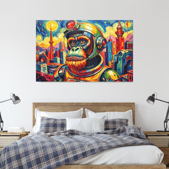TOILE ORANG-OUTAN DE L'ESPACE -4 (Insitu(Chambre))