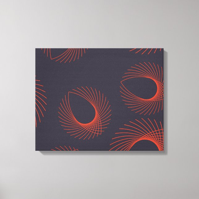 Toile Orange, cool, tendance, abstraction oculaire géomé (Recto)