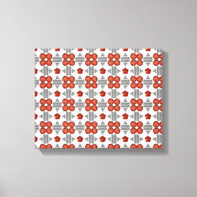 Toile Orange Diamant Gemstone Art, Orange (Recto)