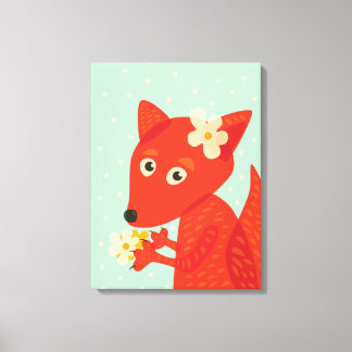 Toile Orange Fox Kawaii Cute Kids
