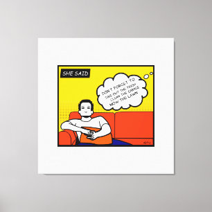 Toile orange jaune bleu miel Do Rugged Geek Comics