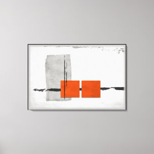 Toile Orange moderne minimaliste de Windows et gris