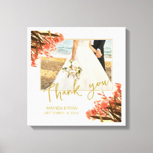 Toile Orange Oleander Fleurs Merci photo Mariage