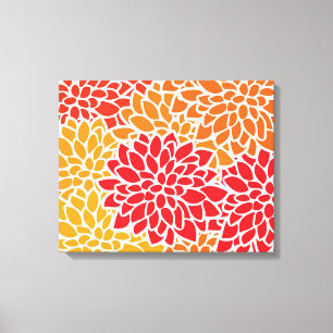 Toile Orange rouge coloré Vintage des années 60