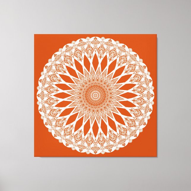 Toile Orange Squirrel Tristyns Mandala (Recto)