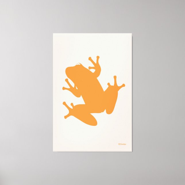 Toile Orange Tree Frog Gallery Wrap Canvas (Recto)