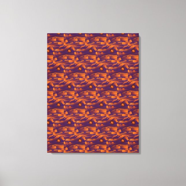 Toile Orange Violet Orange foncé Ribbon Orb Splash (Recto)
