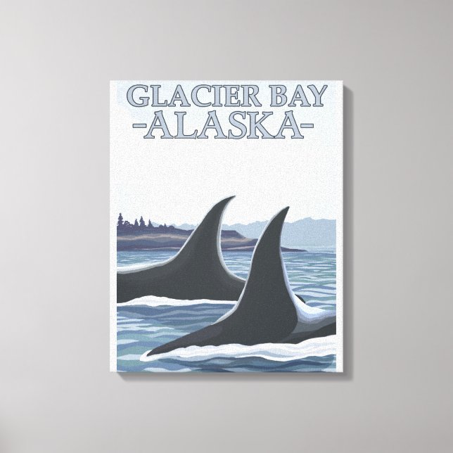 Toile Orca Whales #1 - Glacier Bay, Alaska (Recto)