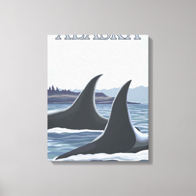 Toile Orca Whales #1 - Kenai, Alaska (Recto)