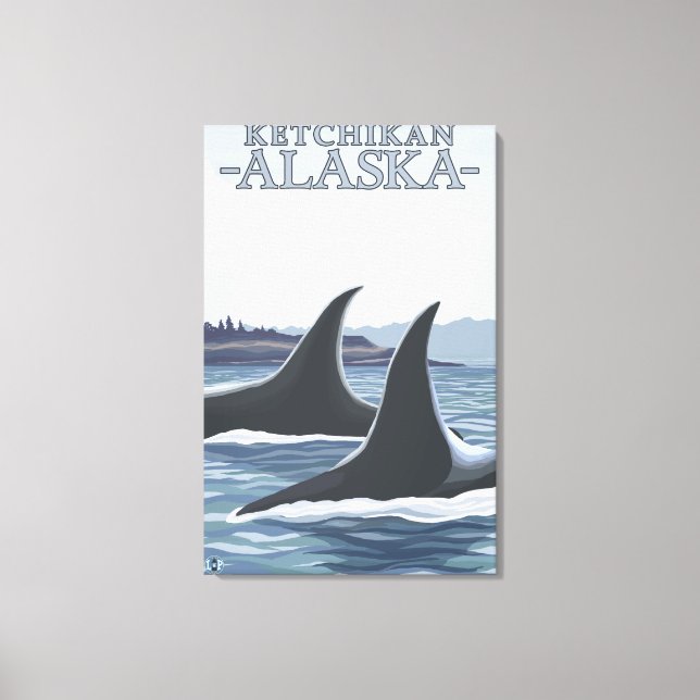 Toile Orca Whales #1 - Ketchikan, Alaska (Recto)