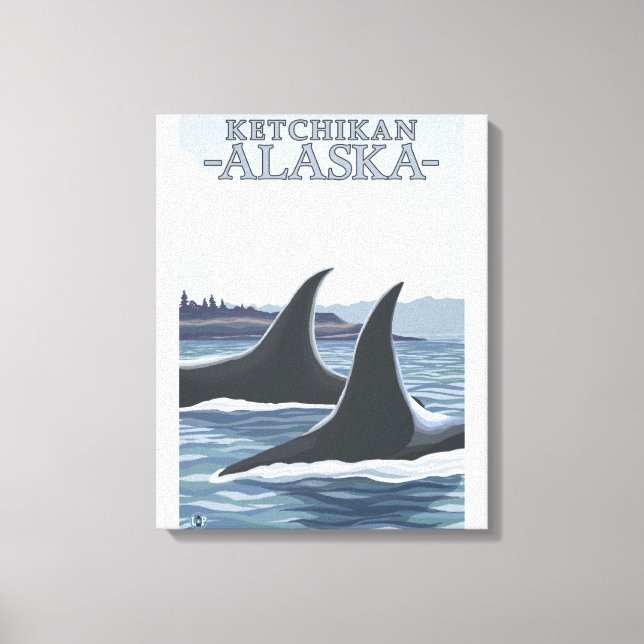 Toile Orca Whales #1 - Ketchikan, Alaska (Recto)