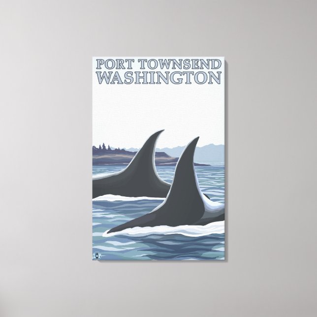 Toile Orca Whales #1 - Port Townsend, Washington (Recto)