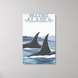 Toile Orca Whales #1 - Valdez, Alaska
