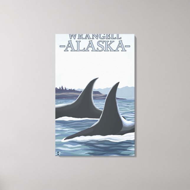 Toile Orca Whales #1 - Wrangell, Alaska (Recto)