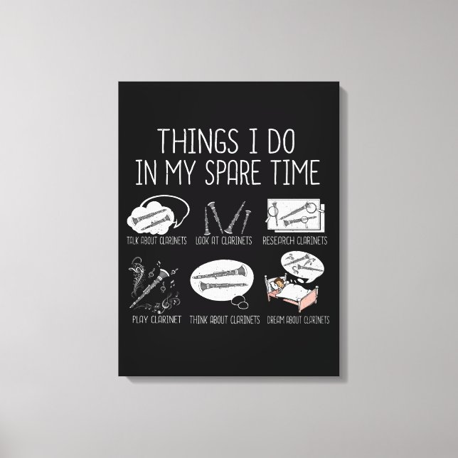 Toile Orchestre masculin Clarinet Joueur Clarinet Drôle (Recto)