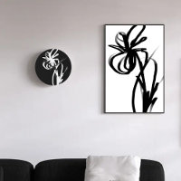 Orchidée Blanc : Abstrait blanc et noir