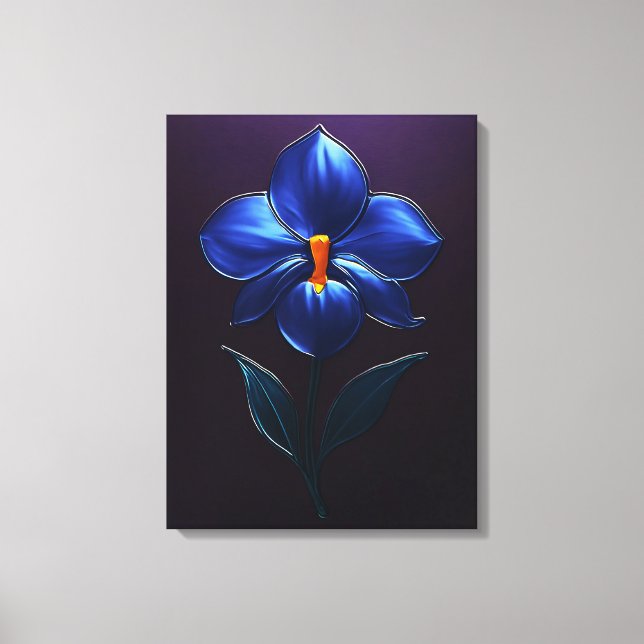 Toile Orchidée bleue (Recto)