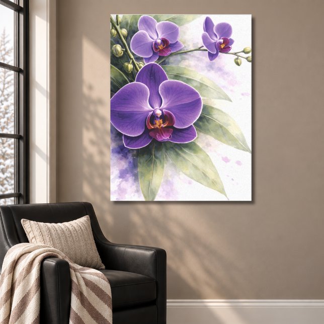 Toile Orchidée pourpre botanique  (Créateur téléchargé)
