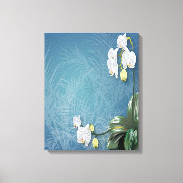 Toile Orchidées et fougères (Recto)