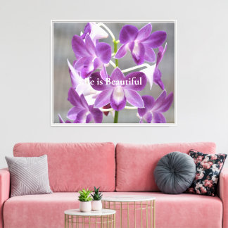 Toile Orchidées violettes Kauai Hawaï