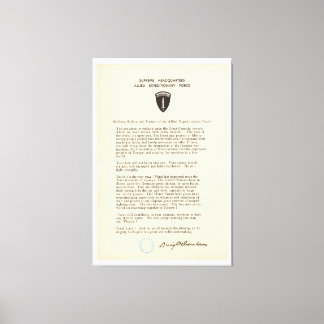 Toile Ordre du jour de Dwight D. Eisenhower (1944)