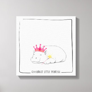 Toile Oreiller jeté Princesse Hippopotame Pygmée Bébé