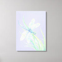 Originale aquarelle Blue Green Dragonfly