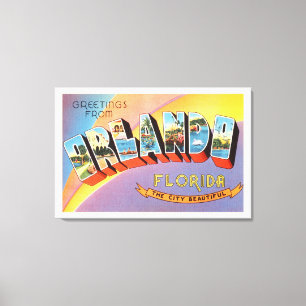 Toile Orlando Florida FL Vieux souvenir Vintage voyage