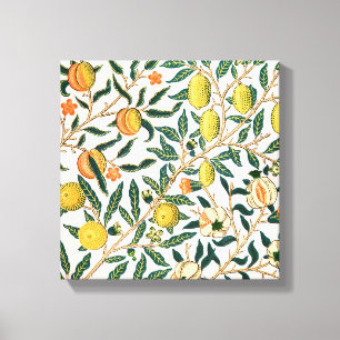 Toile Ornement blanc grenade de William Morris