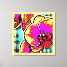 ORQUÍDEAS EM POP-ART - impressão em tela