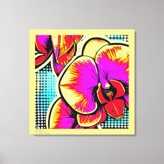 Toile ORQUÍDEAS EM POP-ART - impressão em tela