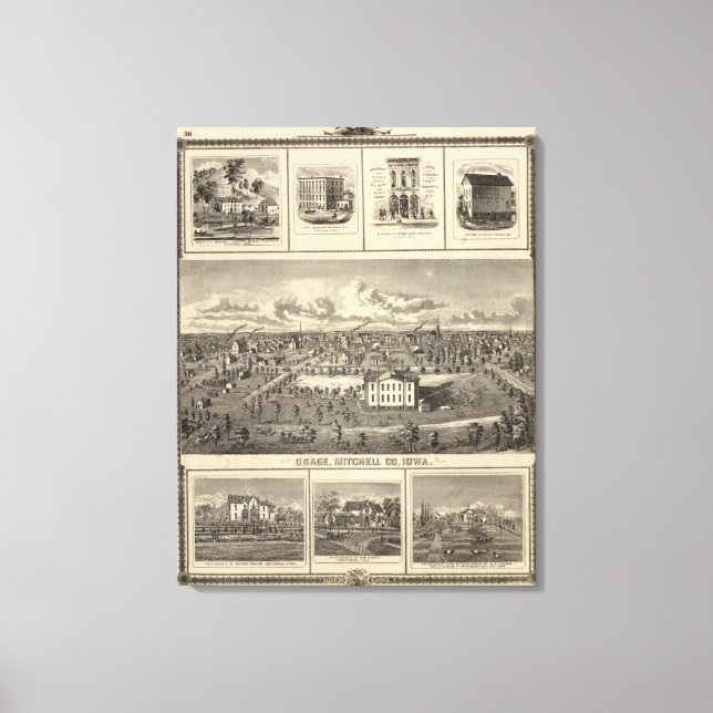 Toile Osage Bldgs, fermes, résidences (Recto)