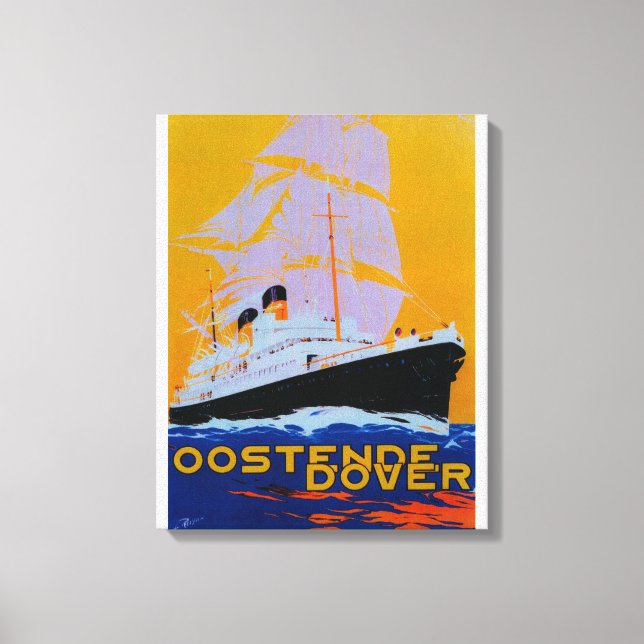 Toile Ostende Dover Poster Vintage Europe (Recto)
