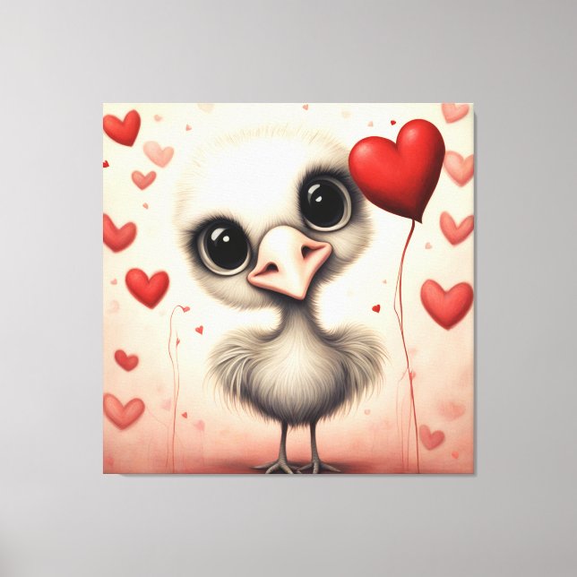 Toile Ostrich Love 1 (Recto)
