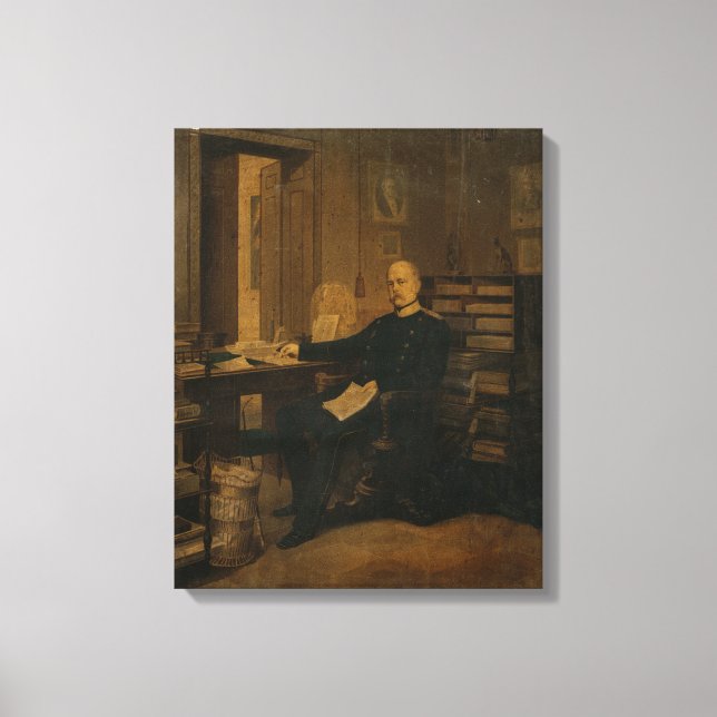 Toile Otto von Bismarck dans son étude (Recto)