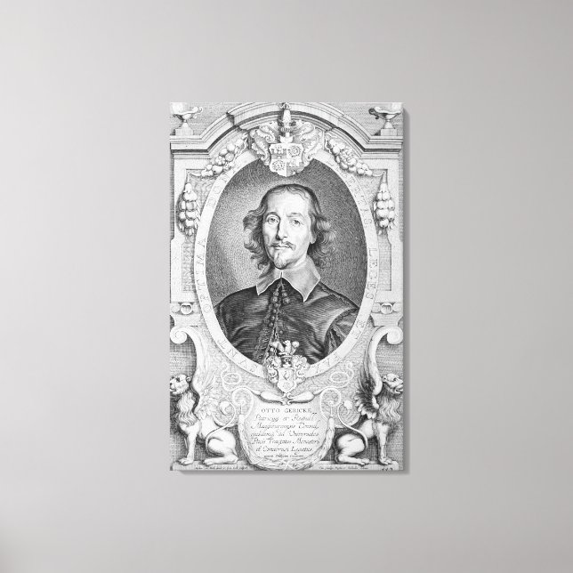 Toile Otto von Guericke (1602-86) de "Portraits des Ho (Recto)