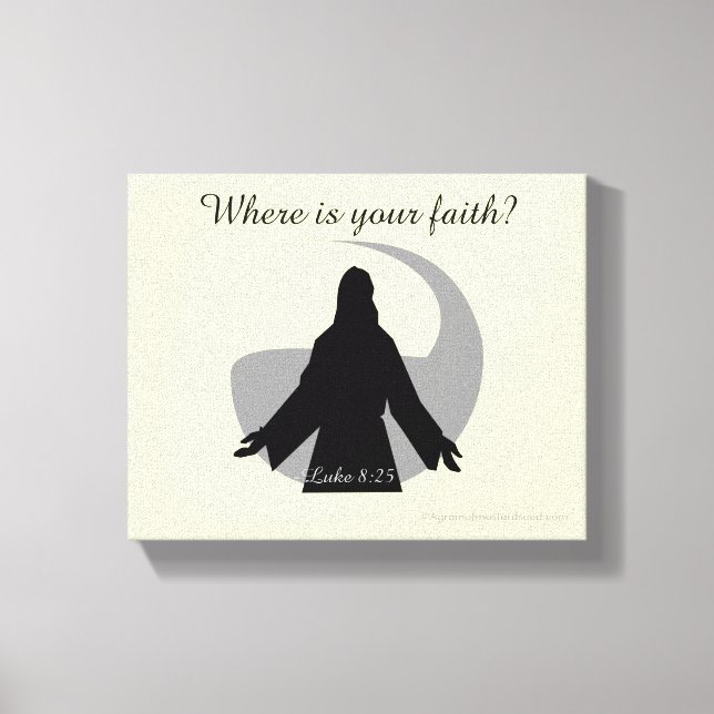 Toile Où est votre foi ? Citations de Jésus (Recto)
